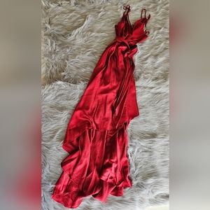 Red Silk Evening Dress NWT